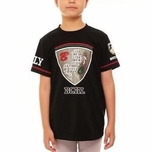 BUCHELI KIDS Horse Graphic Tee Shirt Black 100% Cotton Medium New